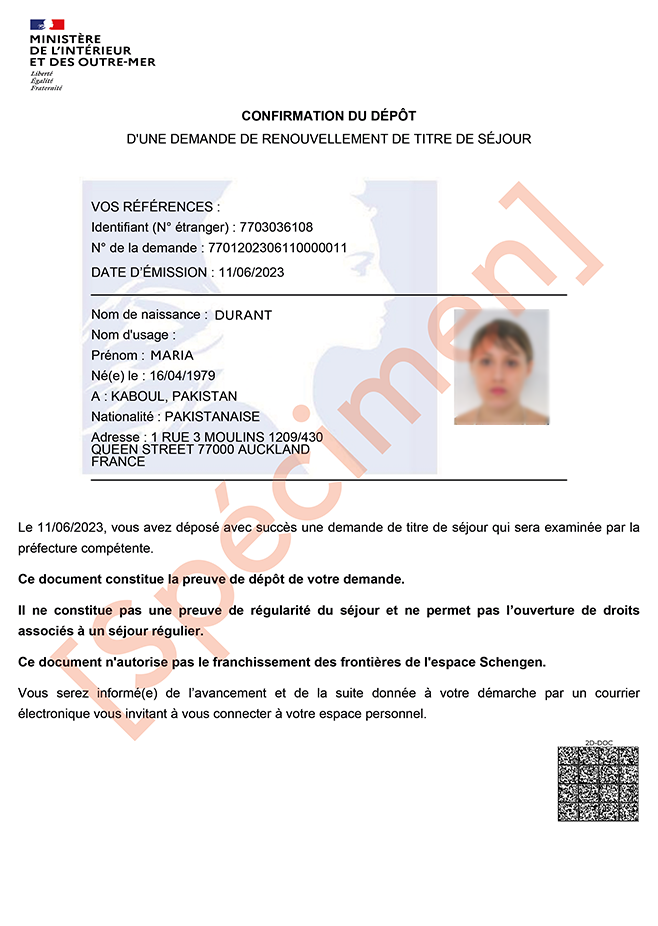 Modèles D'attestations ANEF / Immigration - Direction Générale Des ...