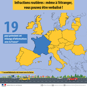 Carte - Echanges d'informations en cas d'infractions routières