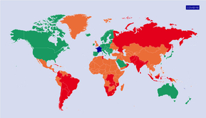 Classification des pays au 17 juillet 2021